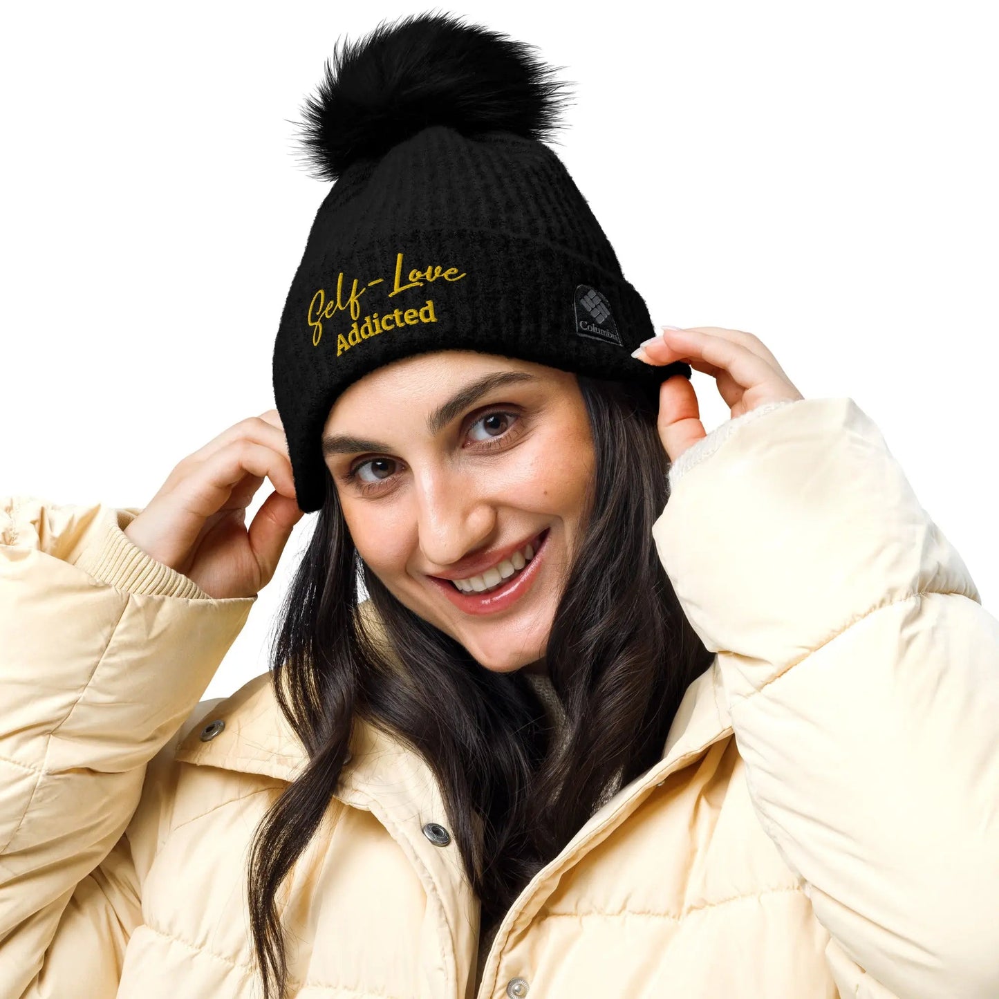 Winter Hats - Self Love - Columbia pom-pom beanie with Embroidery-2