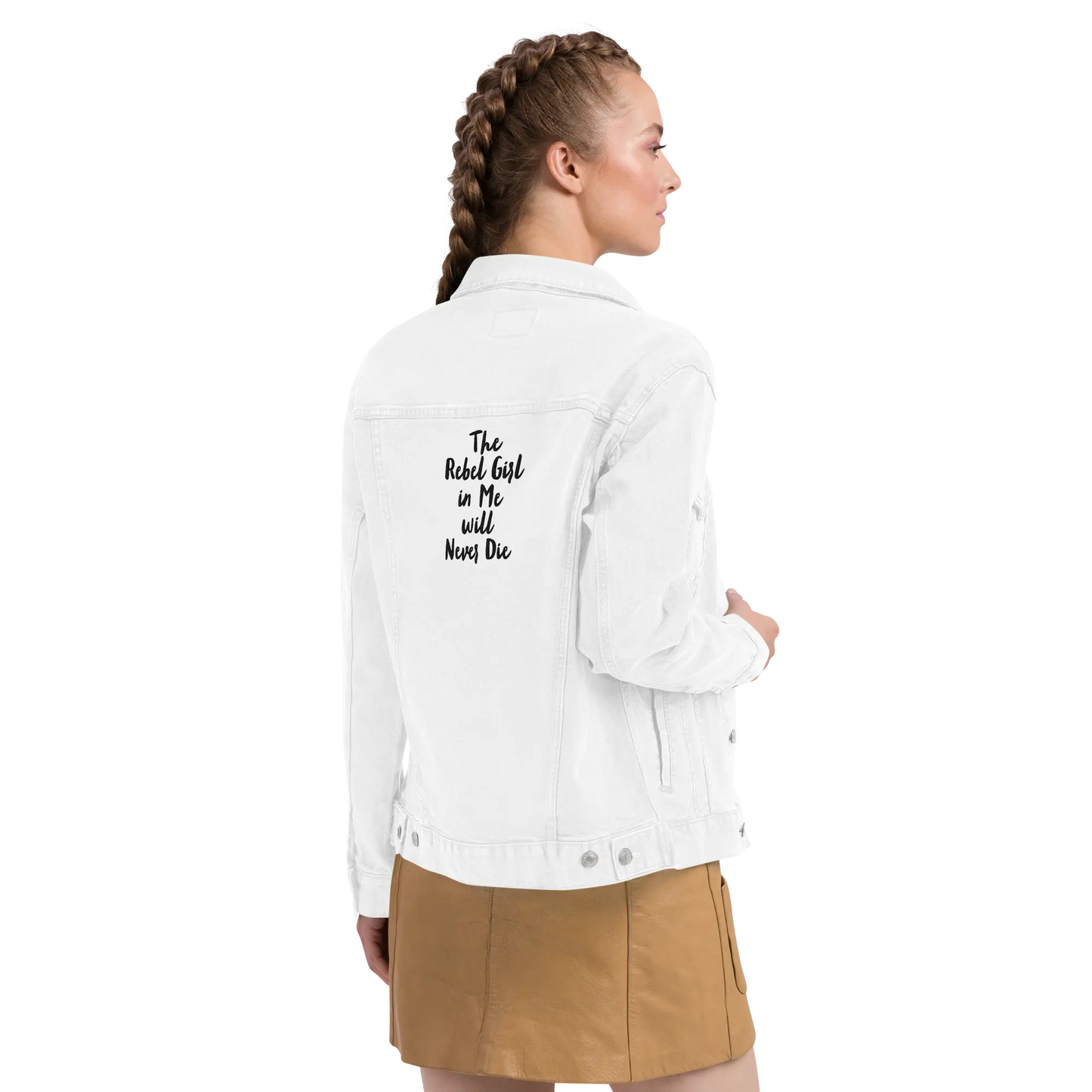 Unisex denim jacket The Rebel Girl in Me will never die-1