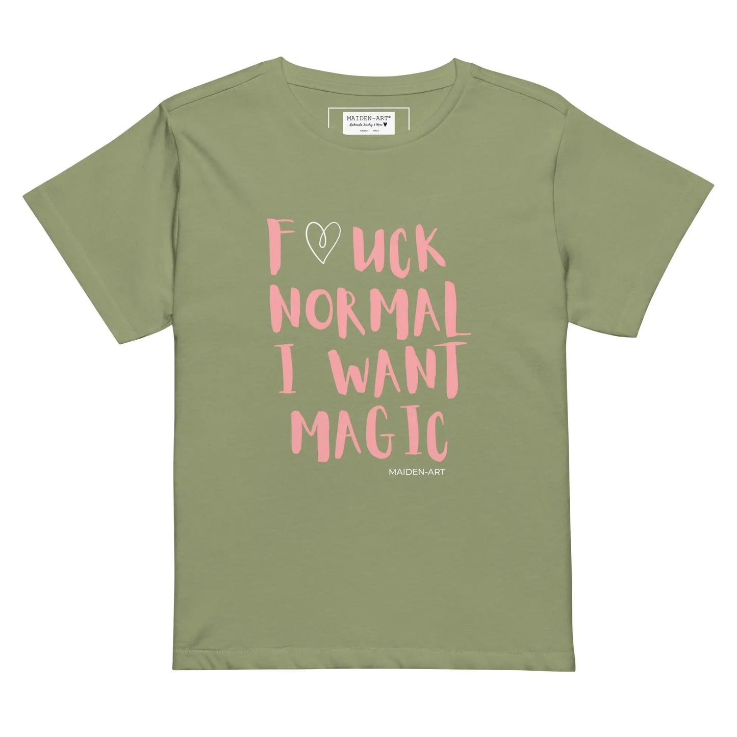 women's t-shirt F*CK NORMAL I WANT MAGIC Women’s high-waisted t-shirt-7