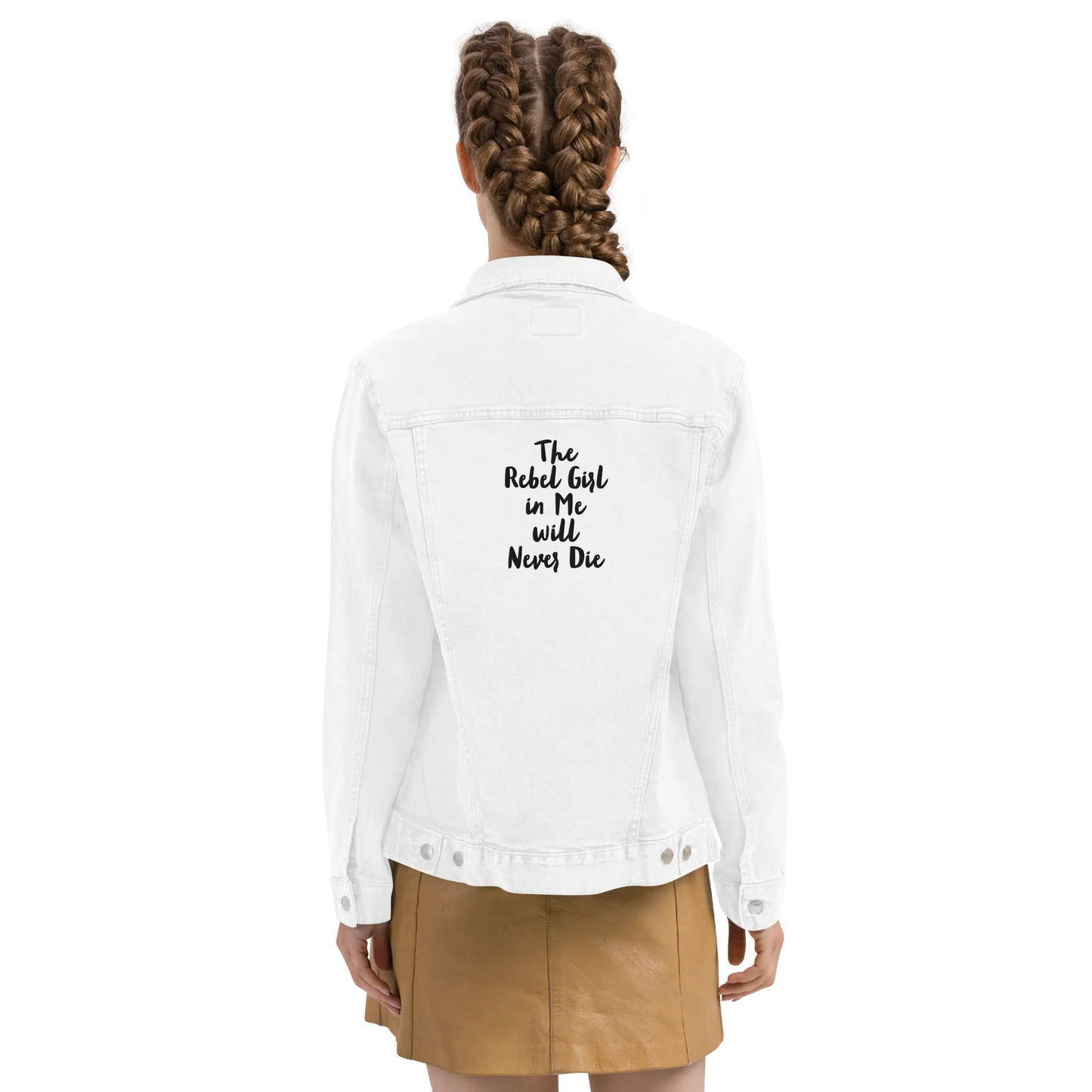 Unisex denim jacket The Rebel Girl in Me will never die-4