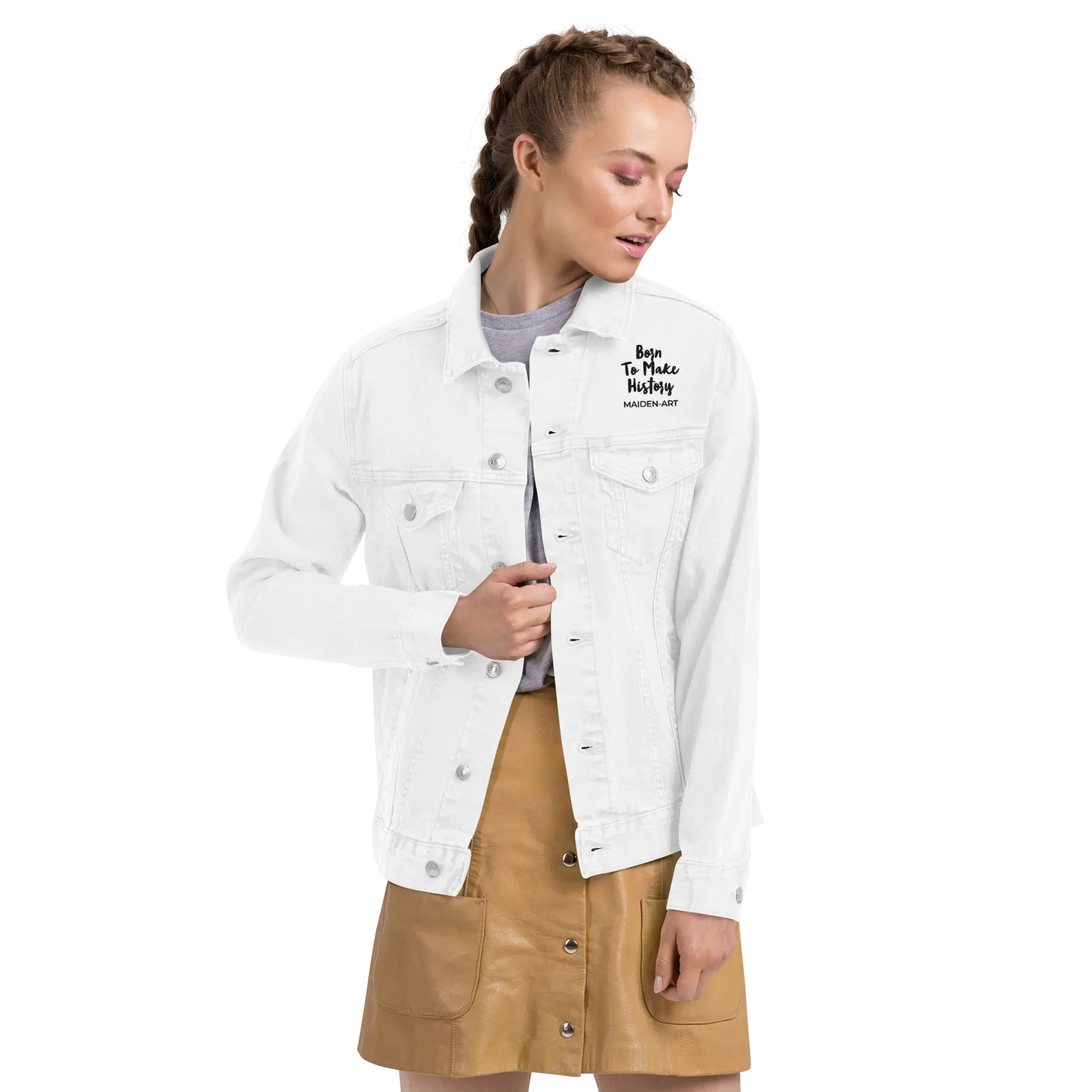 Unisex denim jacket The Rebel Girl in Me will never die-3