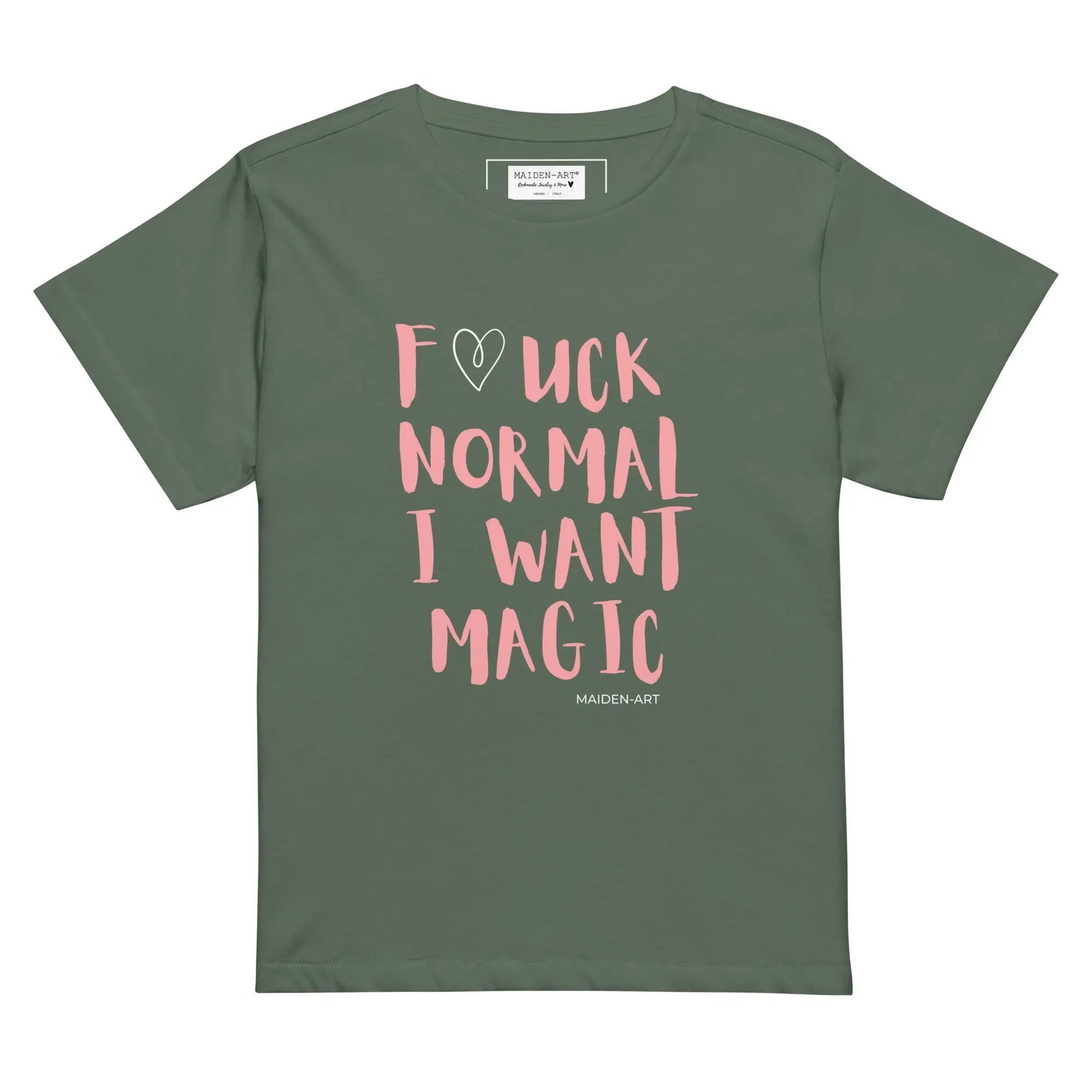 women's t-shirt F*CK NORMAL I WANT MAGIC Women’s high-waisted t-shirt-6