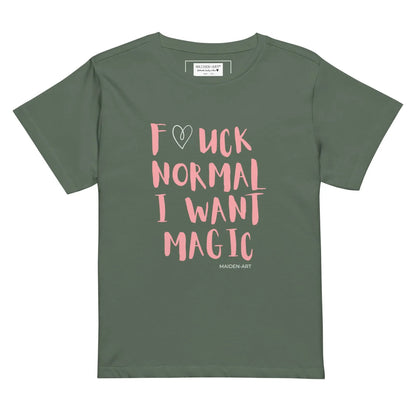 women's t-shirt F*CK NORMAL I WANT MAGIC Women’s high-waisted t-shirt-6